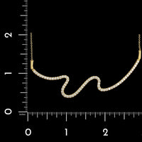 Carelle 18K Yellow Gold Estate Diamond Brushstroke No. 62 Necklace