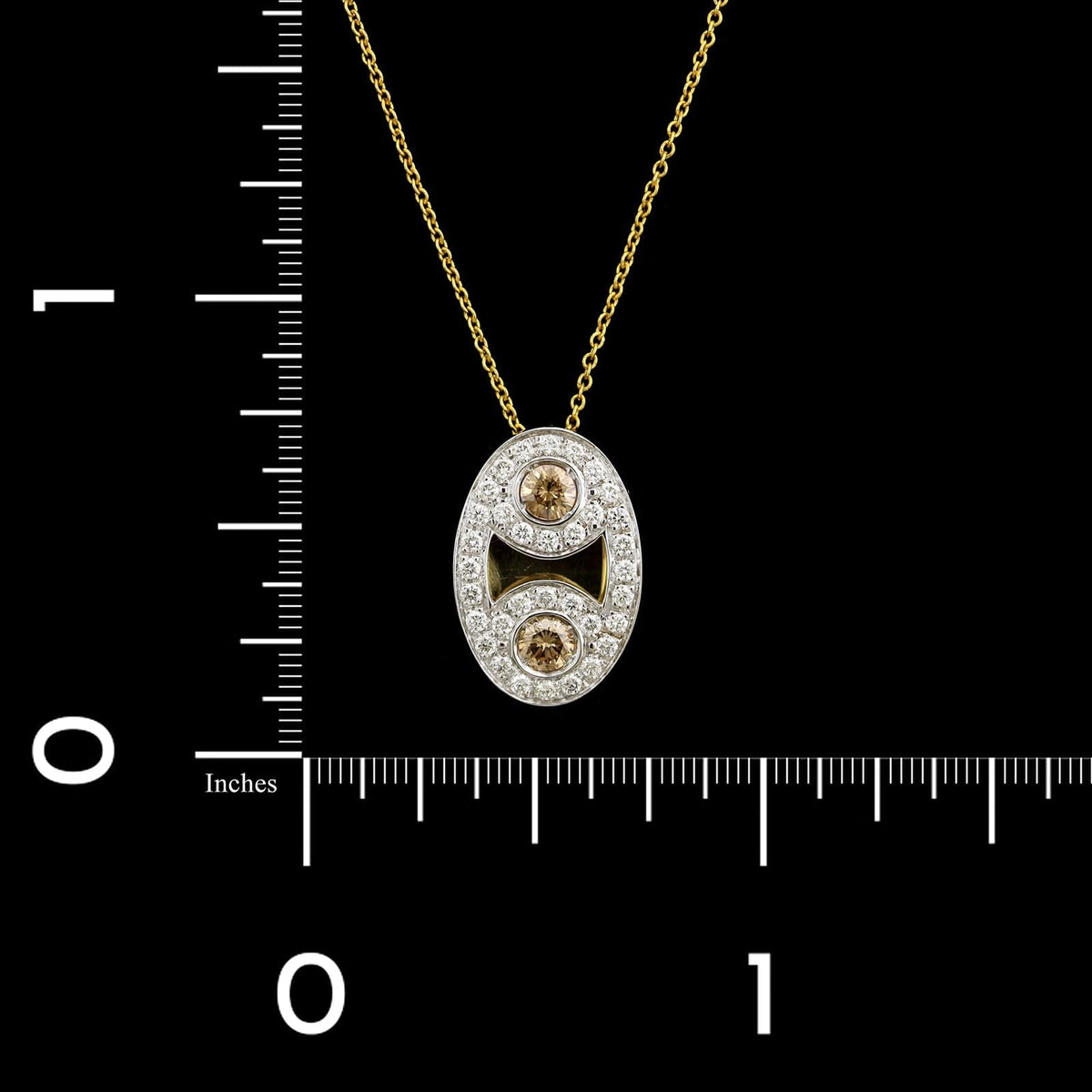 Roberto Coin 18K Two-tone Gold Estate Diamond Marina Pendant