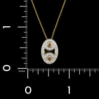Roberto Coin 18K Two-tone Gold Estate Diamond Marina Pendant