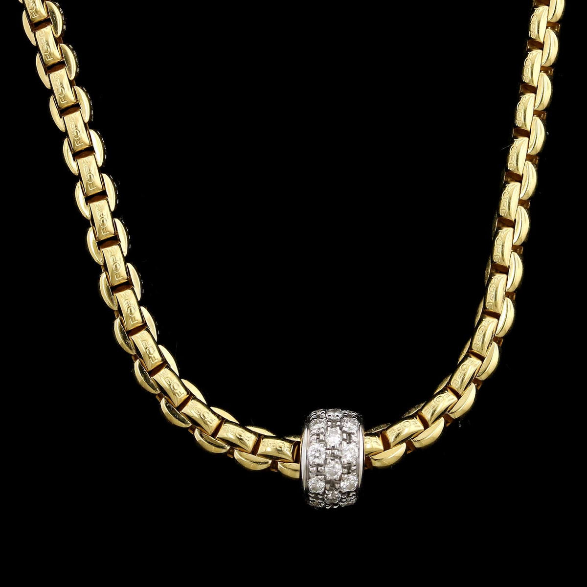 Fope 18K Two-tone Gold Estate Diamond Necklace