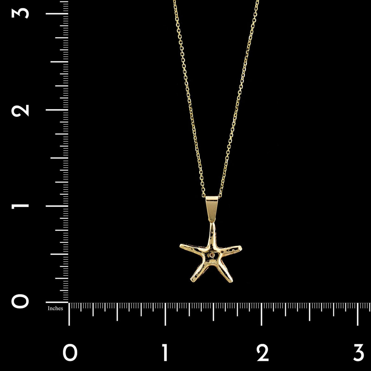14K Yellow Gold Estate Diamond Starfish Pendant