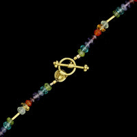 Laura Gibson 18K Yellow Gold Estate Gemstone Convertible Necklace