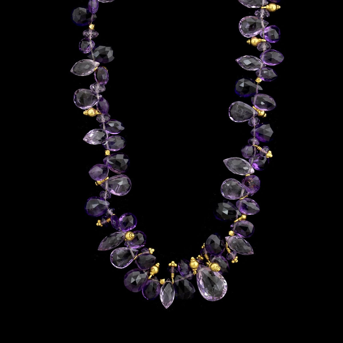Laura Gibson 22K Yellow Gold Estate Amethyst Necklace