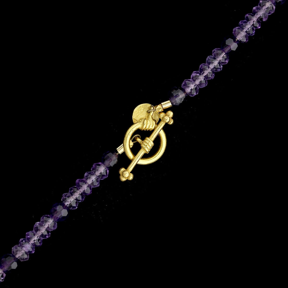 Laura Gibson 22K Yellow Gold Estate Amethyst Necklace