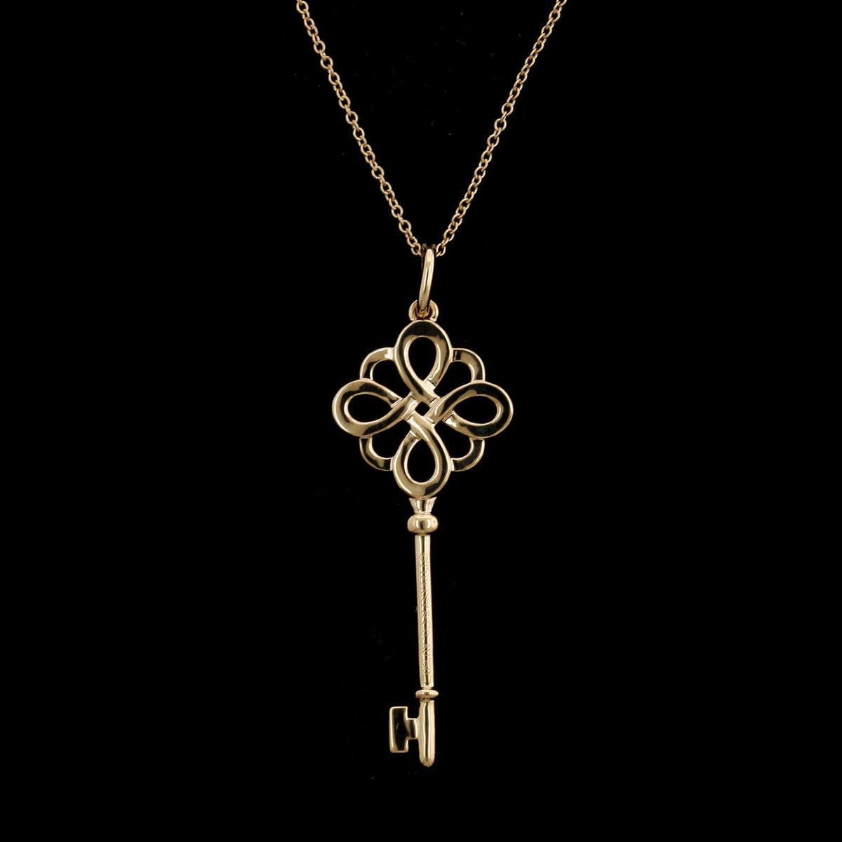 Tiffany & Co. 18K Rose Gold Estate Knot Key Pendant