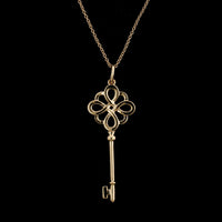 Tiffany & Co. 18K Rose Gold Estate Knot Key Pendant