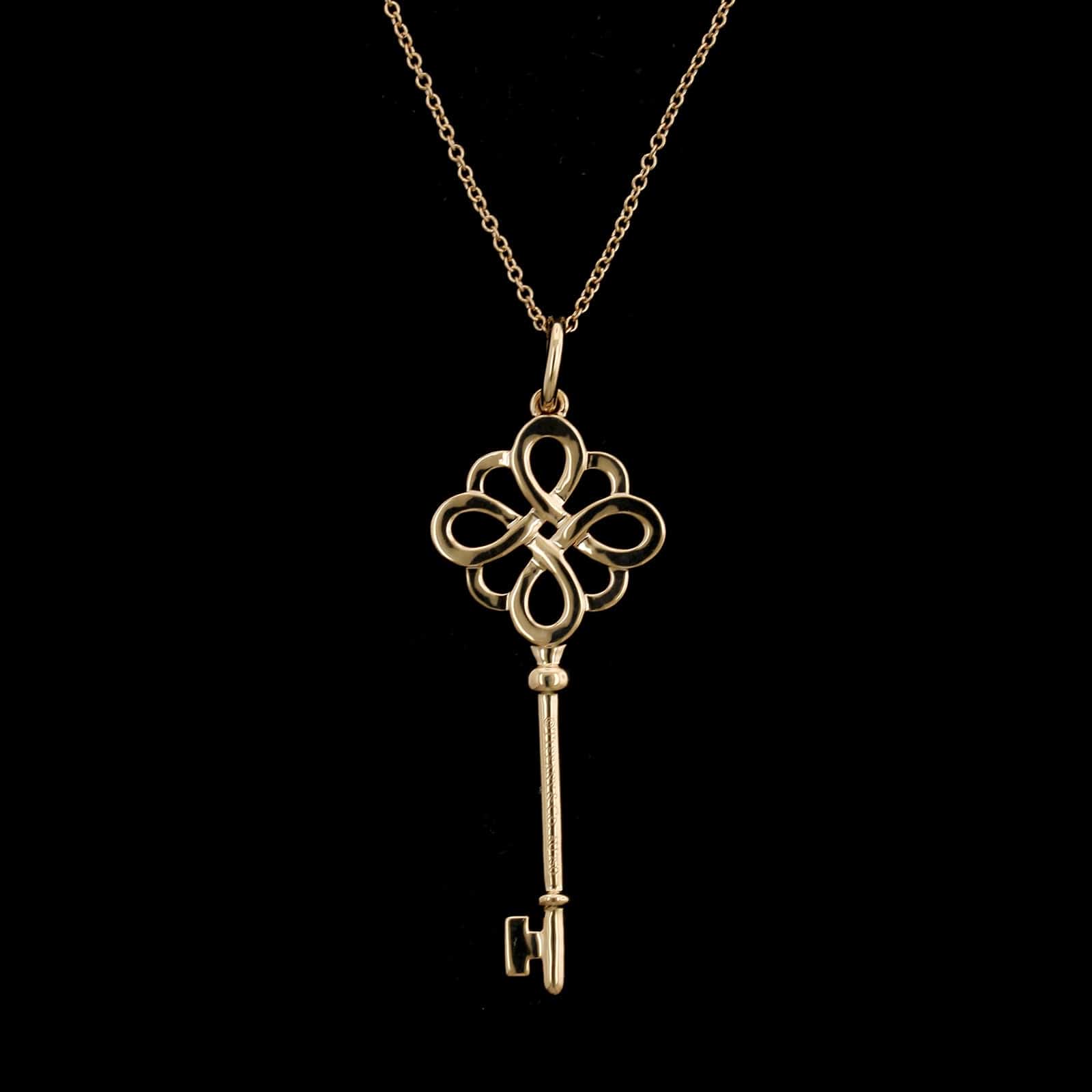 Tiffany & Co. 18K Rose Gold Estate Knot Key Pendant