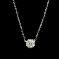 Tiffany & Co. Elsa Peretti Platinum Diamond By The Yard Necklace