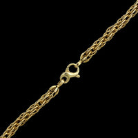 14K Yellow Gold Estate Hollow Graduated Link Necklace