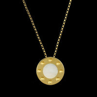 Roberto Coin 18K Yellow Gold Estate Pois Moi Mother of Pearl Round Pendant