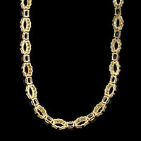 18K Yellow Gold Estate Sapphire and Diamond Necklace