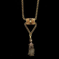 Vintage 14K Yellow Gold Estate Victorian Tassel Necklace
