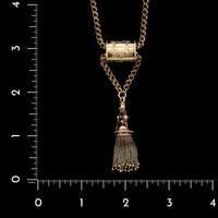Vintage 14K Yellow Gold Estate Victorian Tassel Necklace
