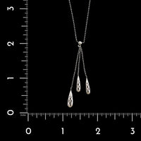 14K White Gold Estate Diamond Pendant Necklace