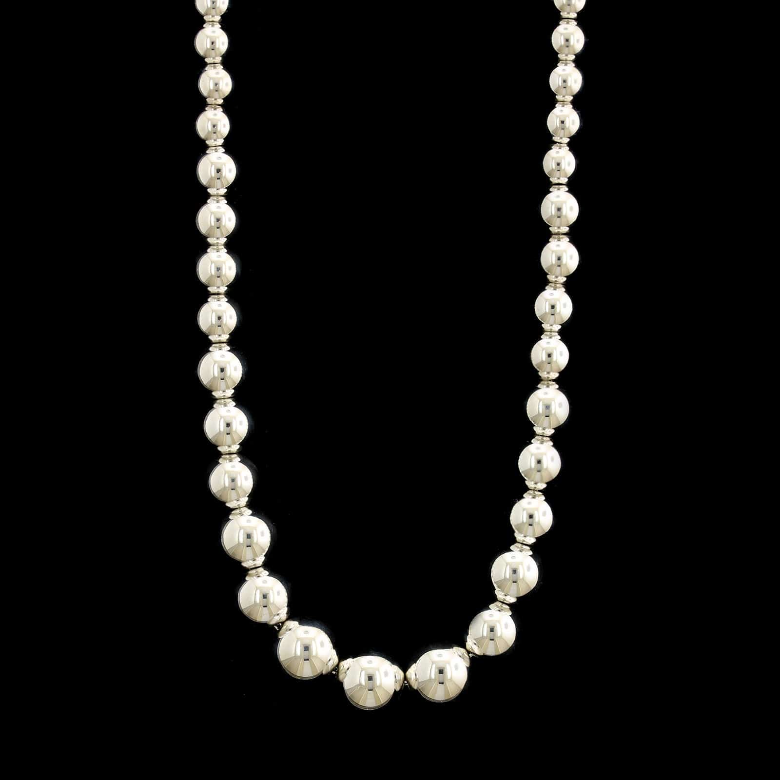 Tiffany &amp; Co. Sterling Silver Estate Hardwear Graduated Ball Necklace