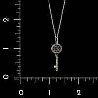 Tiffany & Co. Platinum and 18K Rose Gold Estate Pink Diamond Kaleidoscope Key Pendant Necklace