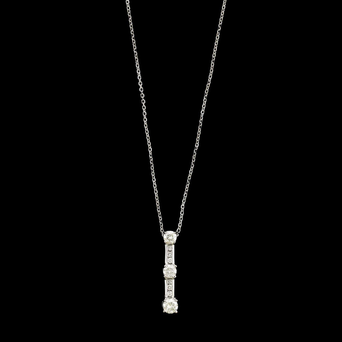 14K White Gold Estate Diamond Pendant