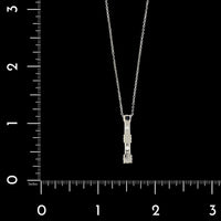 14K White Gold Estate Diamond Pendant