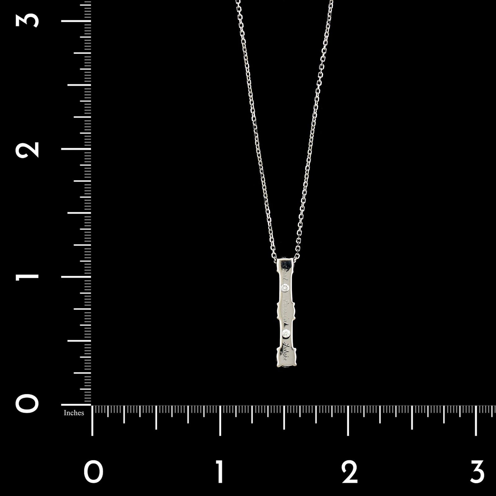 14K White Gold Estate Diamond Pendant