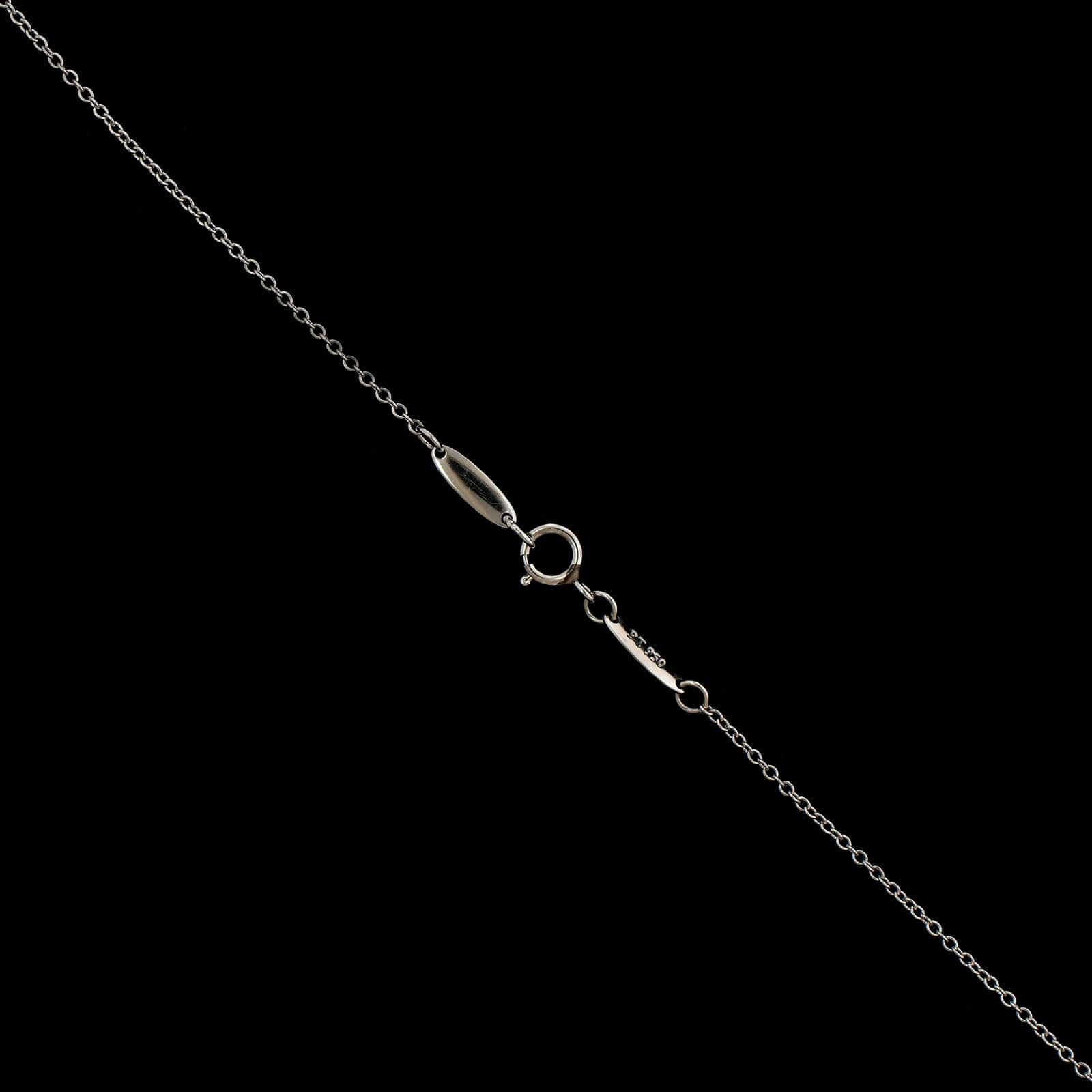 Tiffany &  Co. Platinum Estate Elsa Peretti Diamond Teardrop Necklace