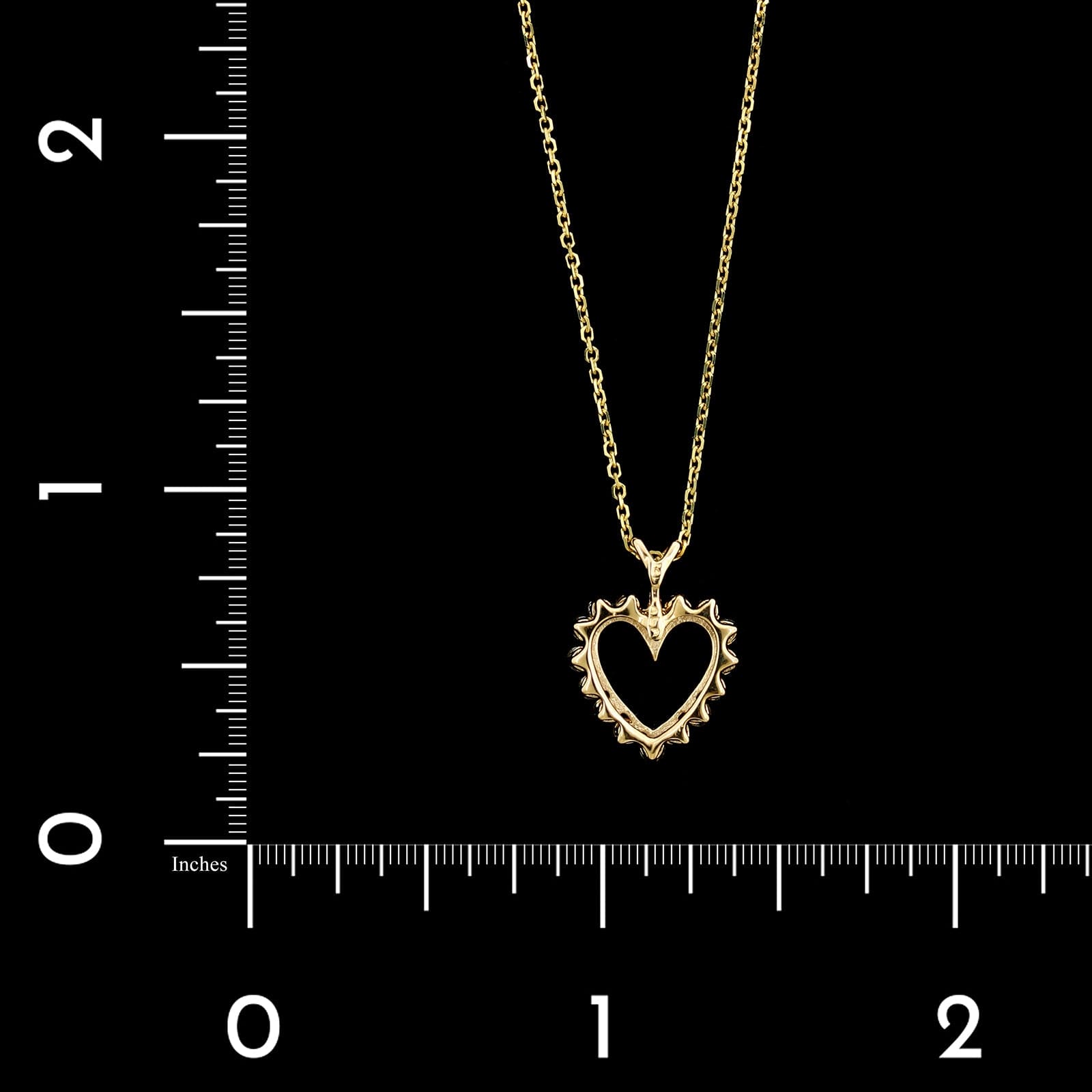 14K Yellow Gold Estate Diamond Heart Pendant