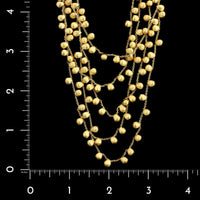 Marco Bicego 18K Yellow Gold Estate Acapulco Five Row Bead Necklace