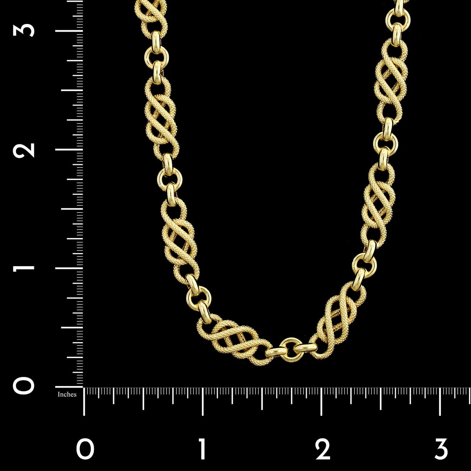 14K Yellow Gold Estate Fancy Link Chain