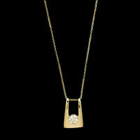 14K Yellow Gold Estate Diamond Pendant