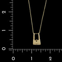 14K Yellow Gold Estate Diamond Pendant