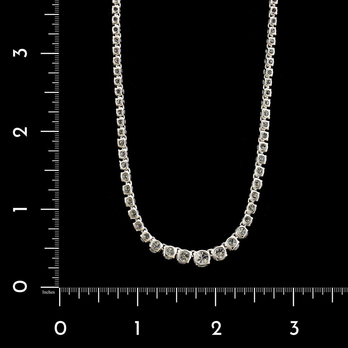 Platinum Estate Diamond Riviere Necklace