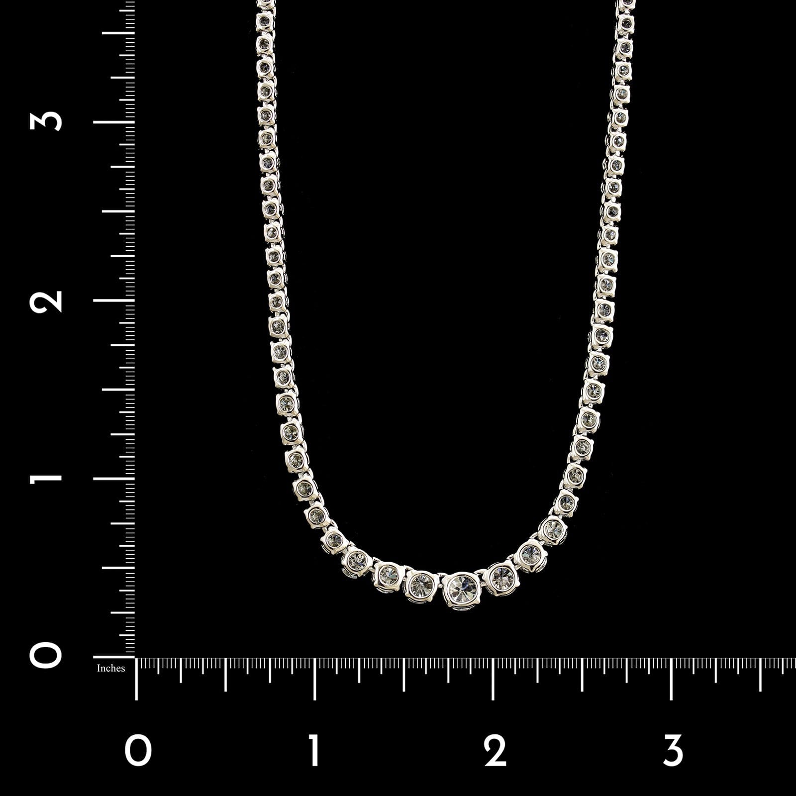Platinum Estate Diamond Riviere Necklace