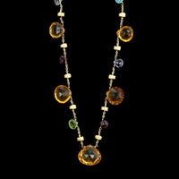 Marco Bicego 18K Yellow Gold Estate Mixed Gemstone Bead Paradise Necklace