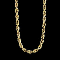14K Yellow Gold Estate Hollow Rope Chain