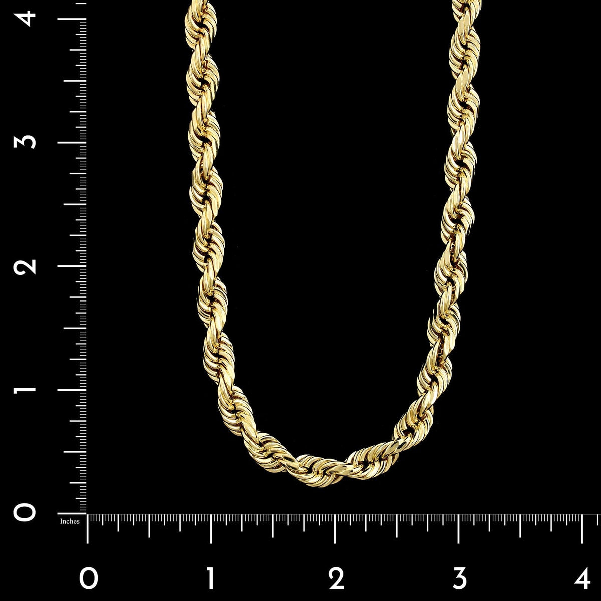 14K Yellow Gold Estate Hollow Rope Chain