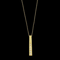 18K Yellow Gold Estate Diamond Pendant Necklace