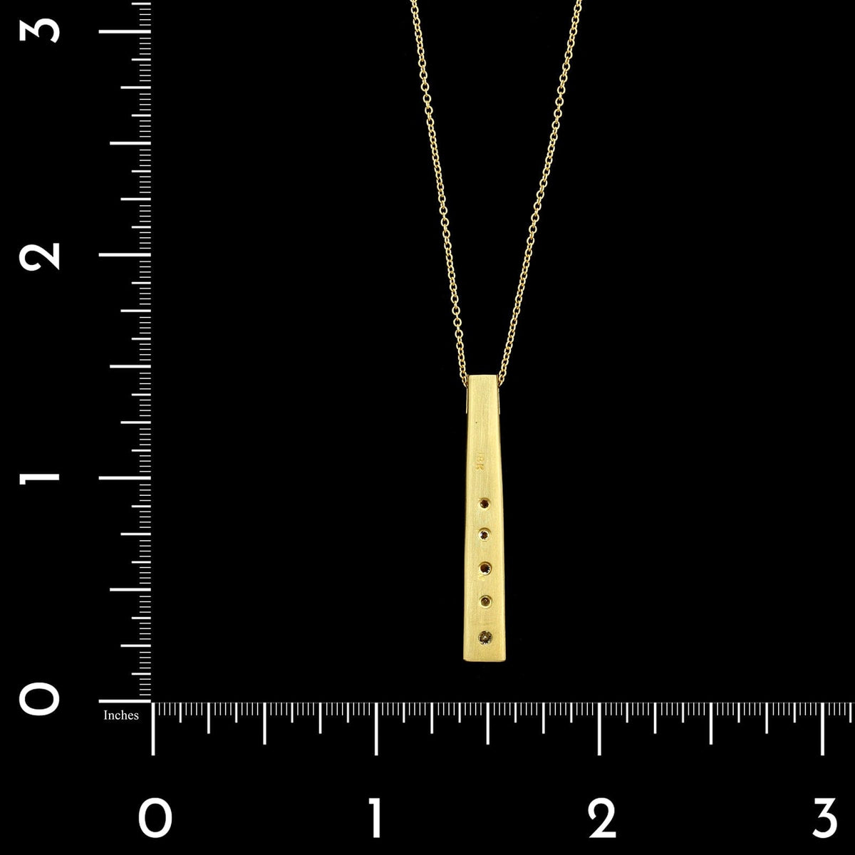 18K Yellow Gold Estate Diamond Pendant Necklace