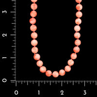 14K Yellow Gold Estate Pink Coral Bead Necklace