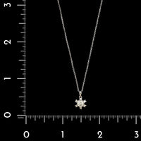 14K White Gold Estate Diamond Pendant Necklace&nbsp;
