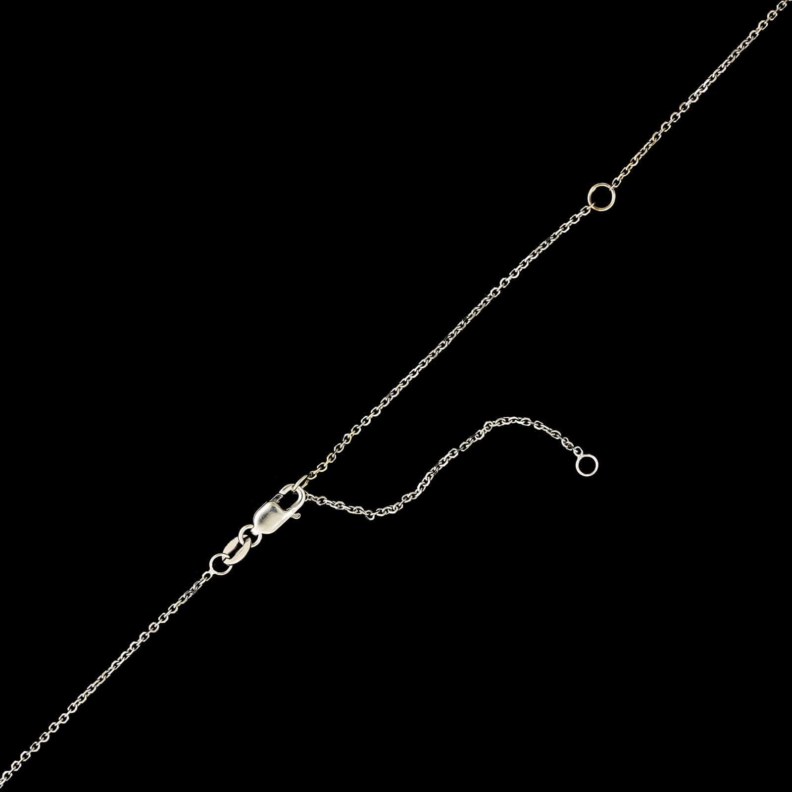 14K White Gold Estate Diamond Pendant Necklace