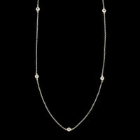 Tiffany & Co. Sterling Silver Estate Diamond by the Yard Necklace
