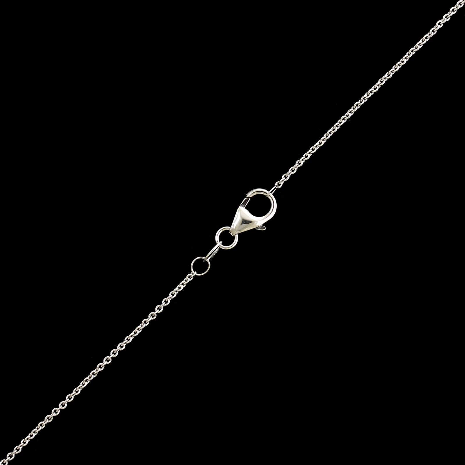 14K White Gold Estate Cultured Pearl and Diamond Pendant Necklace