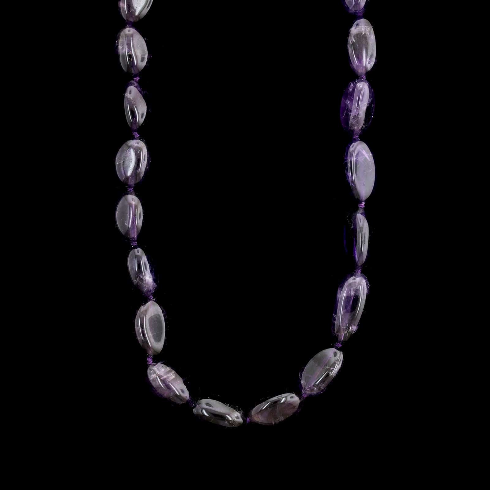14K Yellow Gold Estate Amethyst Bead Necklace