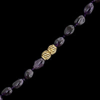 14K Yellow Gold Estate Amethyst Bead Necklace