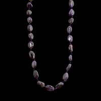 14K Yellow Gold Estate Amethyst Bead Necklace