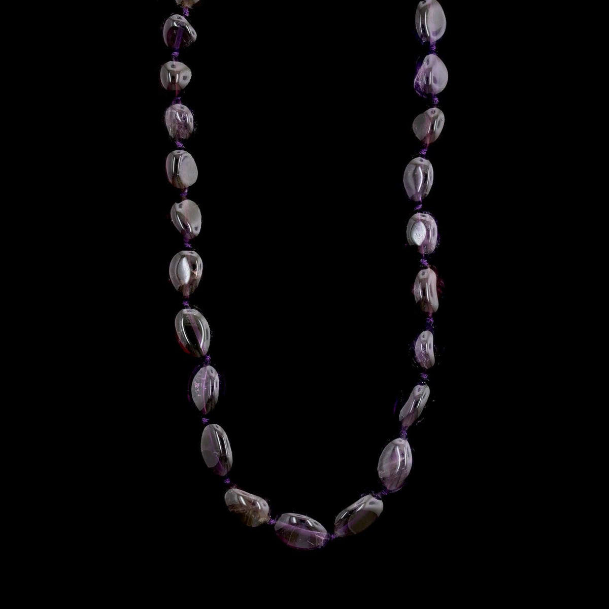 14K Yellow Gold Estate Amethyst Bead Necklace