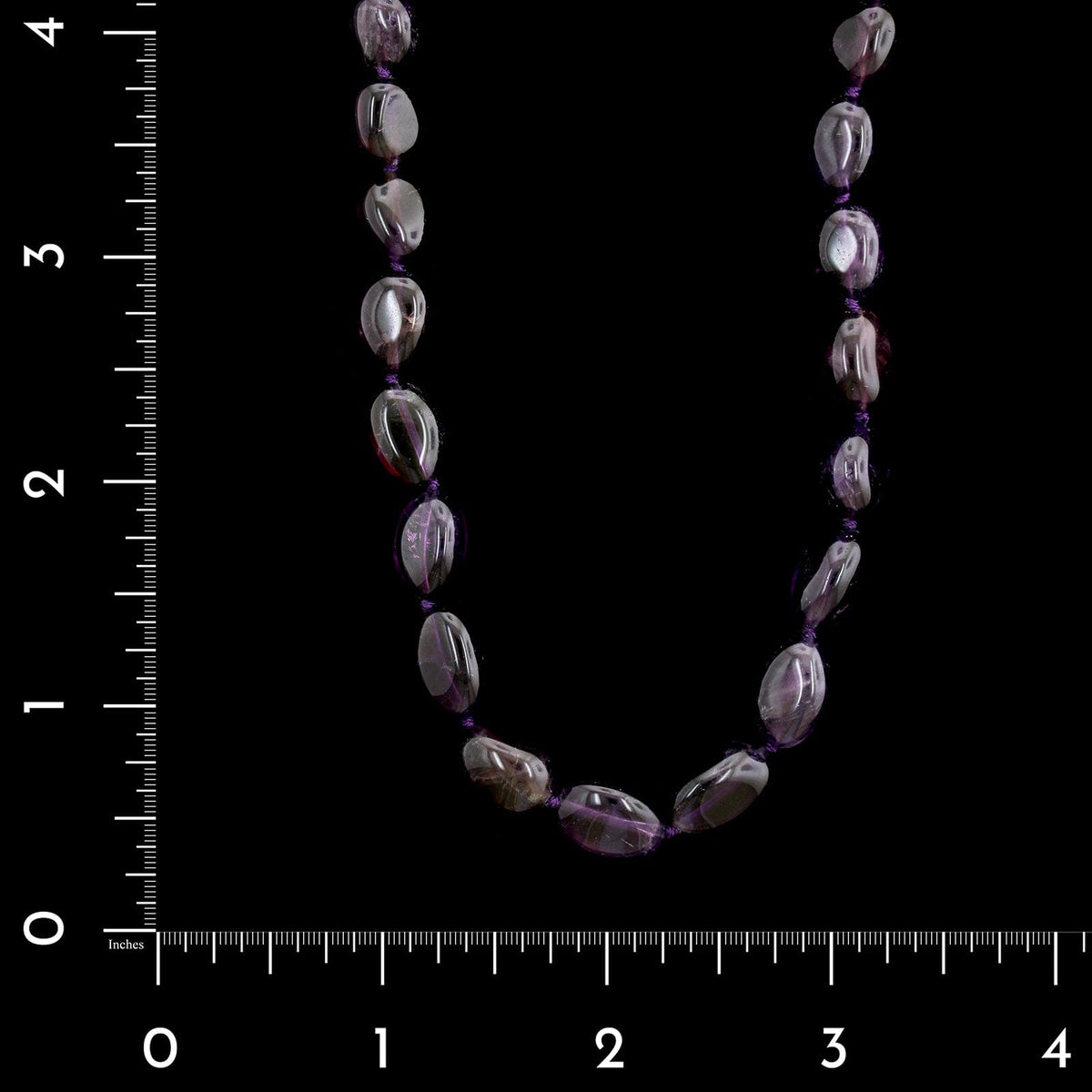 14K Yellow Gold Estate Amethyst Bead Necklace