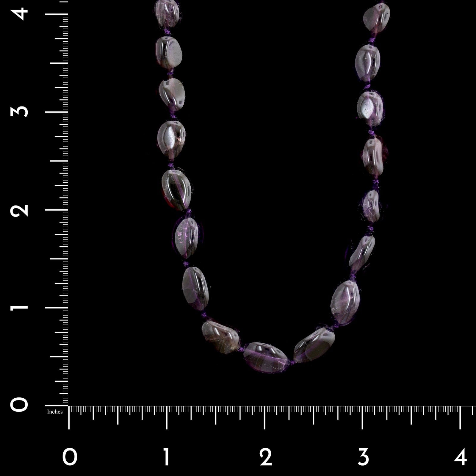 14K Yellow Gold Estate Amethyst Bead Necklace