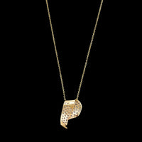 14K Yellow Gold Estate Diamond Pendant Necklace