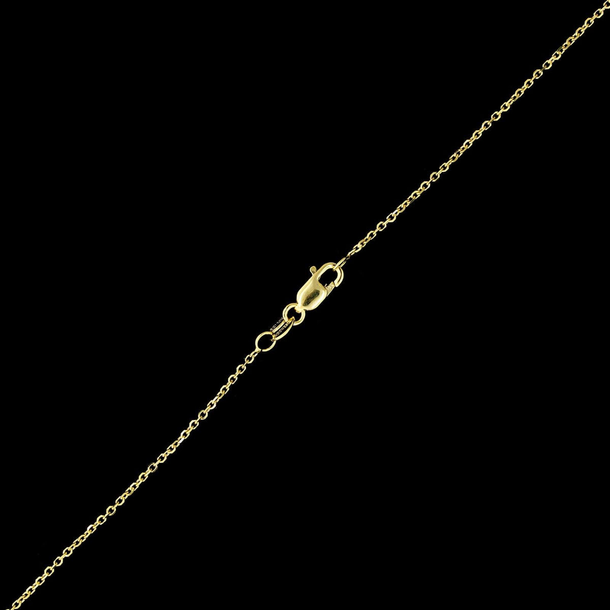 14K Yellow Gold Estate Diamond Pendant Necklace