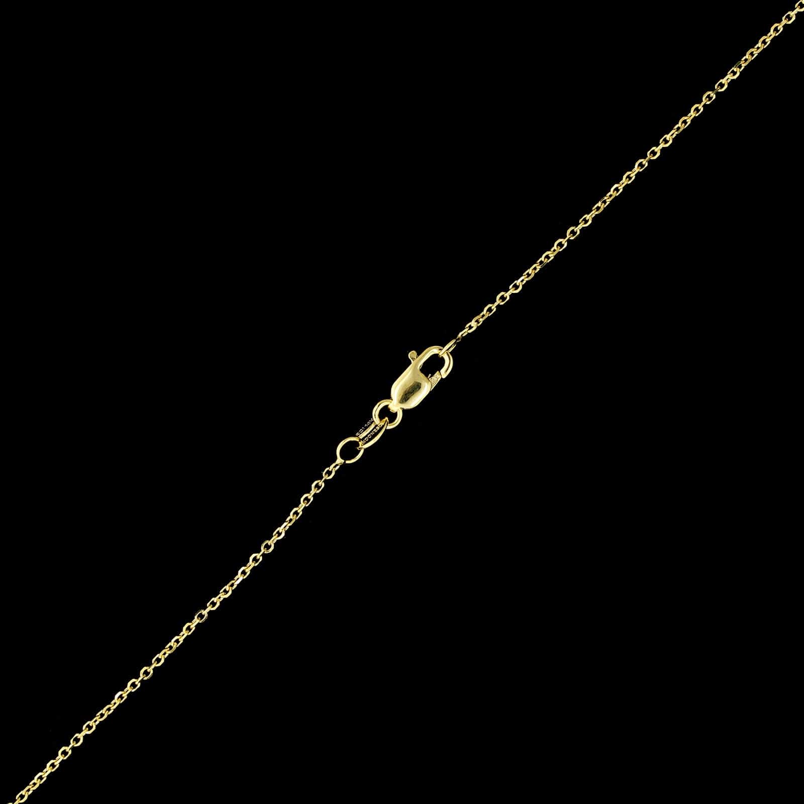 14K Yellow Gold Estate Diamond Pendant Necklace